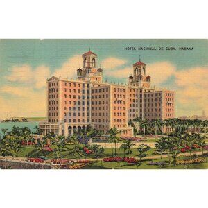 Postcard Hotel Nacional De Cuba Habana Vintage Linen Posted 1930-1950